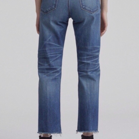 rag & bone high rise ankle straight distressed jeans size 27 W2512K165WDI - Picture 2 of 7
